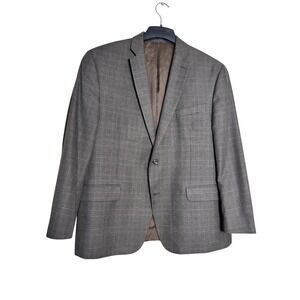 Michael Kors Mens Grey Glen Plaid Sport Coat Blazer 42 Regular Two Button Jacket